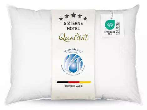 Пуховая подушка из 100% пуха, подходит для аллергиков, 60х80 см, гостиничного качества Zollner