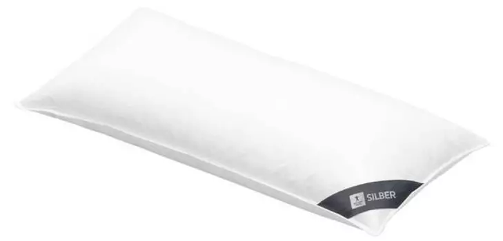 Пуховая подушка Spessarttraum 3-Kammer Silber, 40x20x80 см, белый