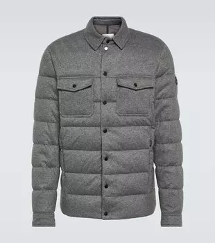 Пуховая рубашка mirmandix из кашемира Moncler, серый