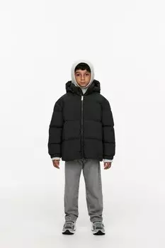 Пуховая стеганая куртка Arket, черный