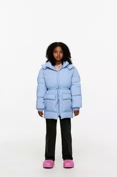 Пуховая стеганая куртка Arket, голубой