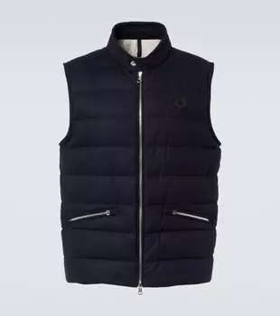 Пуховая жилетка Gallienne Moncler, темно-синий