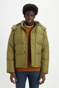 Пуховая зимняя куртка Laurel с капюшоном и пухом Levi'S, зеленый