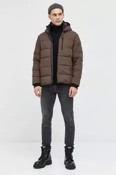 Пуховик Abercrombie & Fitch, коричневый