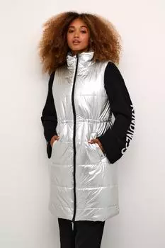 Пуховик Ace с высоким воротником Cream, серебро