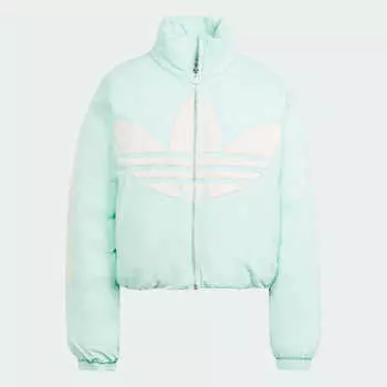 Пуховик Adidas Originals Adi Color Big Logo, бирюзовый