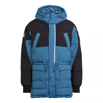 Пуховик Adidas Originals Down Regen Hooded 'Blue Black' HL6745, синий