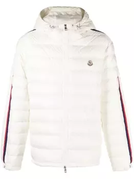 Пуховик Agout с нашивкой-логотипом Moncler, белый
