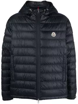 Пуховик Agout с нашивкой-логотипом Moncler, синий