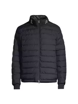 Пуховик Акио Moncler, темно-синий