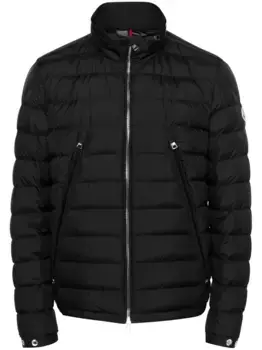 Пуховик Alfit с капюшоном MONCLER, черный