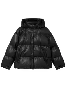 Пуховик Alter Mat с капюшоном STELLA MCCARTNEY, черный