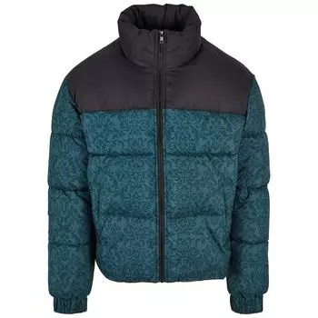 Пуховик AOP Retro Puffer Jacket Urban Classics, цвет Flaschengrn
