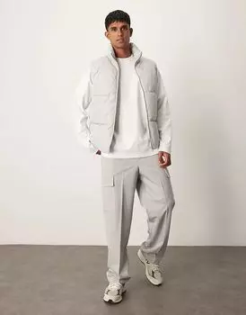 Пуховик ASOS DESIGN серого цвета
