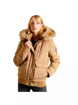 Пуховик эверест Superdry, коричневый