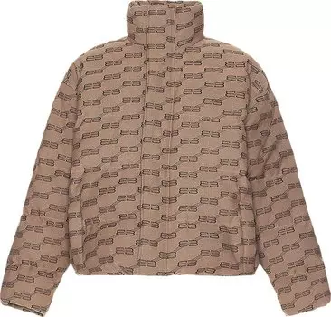 Пуховик Balenciaga Monogram Puffer Jacket 'Beige/Brown', загар