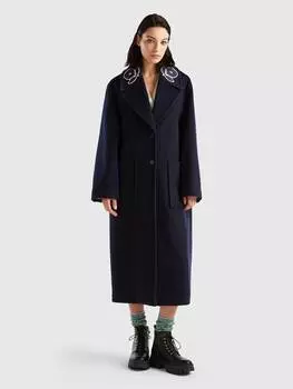 Пуховик Benetton, темно-синий