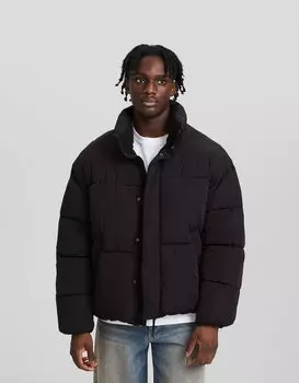 Пуховик Bershka, черный