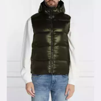 Пуховик без рукавов Hetrego, зеленый