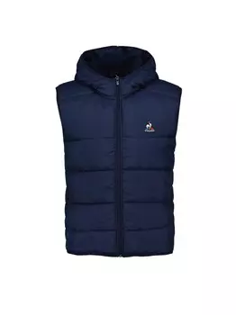 Пуховик без рукавов homme tricolore Le Coq Sportif, синий