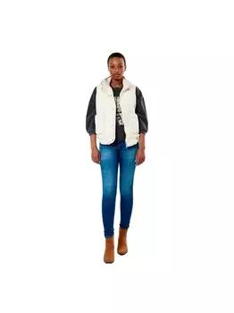 Пуховик без рукавов персикового цвета Kaporal, бежевый