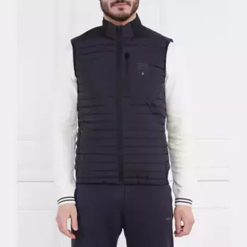 Пуховик без рукавов стандартного кроя Aeronautica Militare, синий