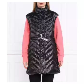 Пуховик без рукавов стандартного кроя Twin-Set, черный