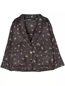 Пуховик Black Flowers Bimba y Lola, черный