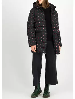 Пуховик Blutsgeschwister, цвет schwarz/rosa