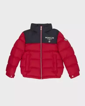 Пуховик Boy's Joe с логотипом Moncler, цвет 55-455 Red