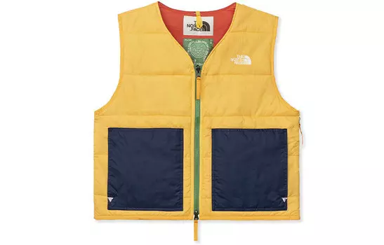 Пуховик Brain Dead X Brain Dead Cobrand, унисекс, желтый The North Face, желтый