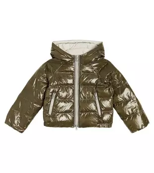 Пуховик Brunello Cucinelli Kids, зеленый