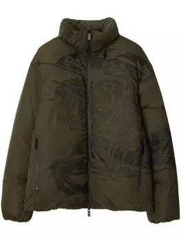 Пуховик Burberry EKD, зеленый