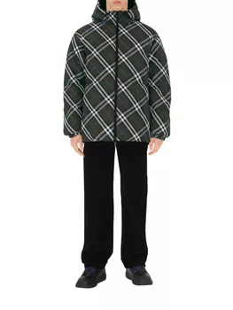 Пуховик Burberry Snowdon, коричневый