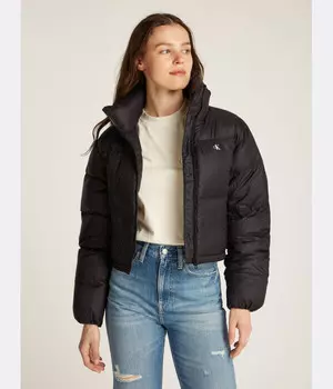 Пуховик Calvin Klein Jeans Cropped Fit, черный