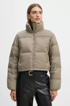 Пуховик Calvin Klein Jeans, зеленый