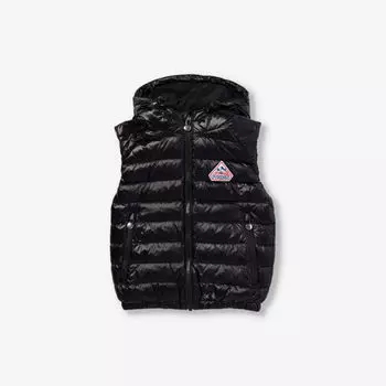 Пуховик Cheslin с капюшоном и аппликацией в виде логотипа, 8–16 лет Pyrenex, черный