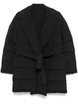 Пуховик Claudie Pierlot с поясом, синий