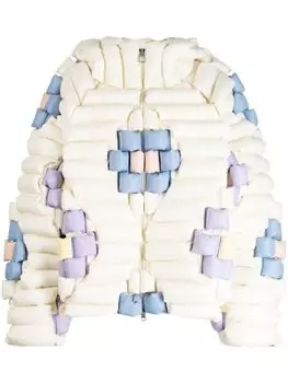 Пуховик Colorful Fireworks с капюшоном RAXXY, белый