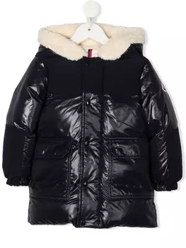 Пуховик Comil с капюшоном Moncler Enfant, синий