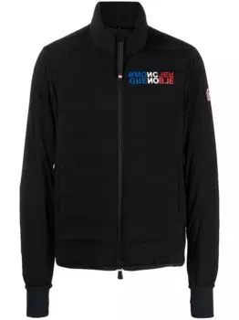 Пуховик Crepol с тисненым логотипом Moncler Grenoble, черный