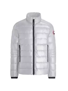 Пуховик Crofon на пуху Canada Goose, серебряный