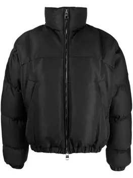 Пуховик Cut Seal с вышивкой Alexander McQueen, черный