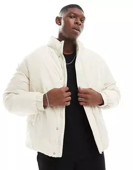 Пуховик цвета экрю ASOS DESIGN