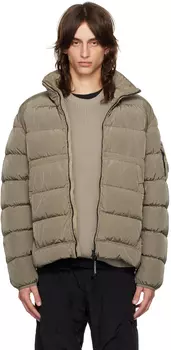 Пуховик цвета хаки Chrome-R C.P. Company