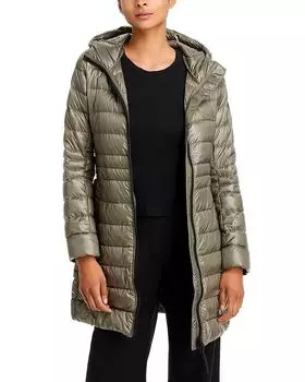 Пуховик Cypress средней длины с капюшоном - Black Label Canada Goose, зеленый