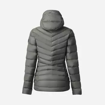 Пуховик Decathlon для горного треккинга с капюшоном — MT500 — 10 градусов C Forclaz, зеленый