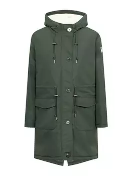 Пуховик Derbe Festholm, цвет deep forest/off white