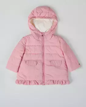 Пуховик для девочки NANOS, розовый