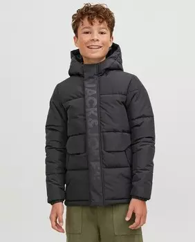 Пуховик для мальчика Jack & Jones, черный